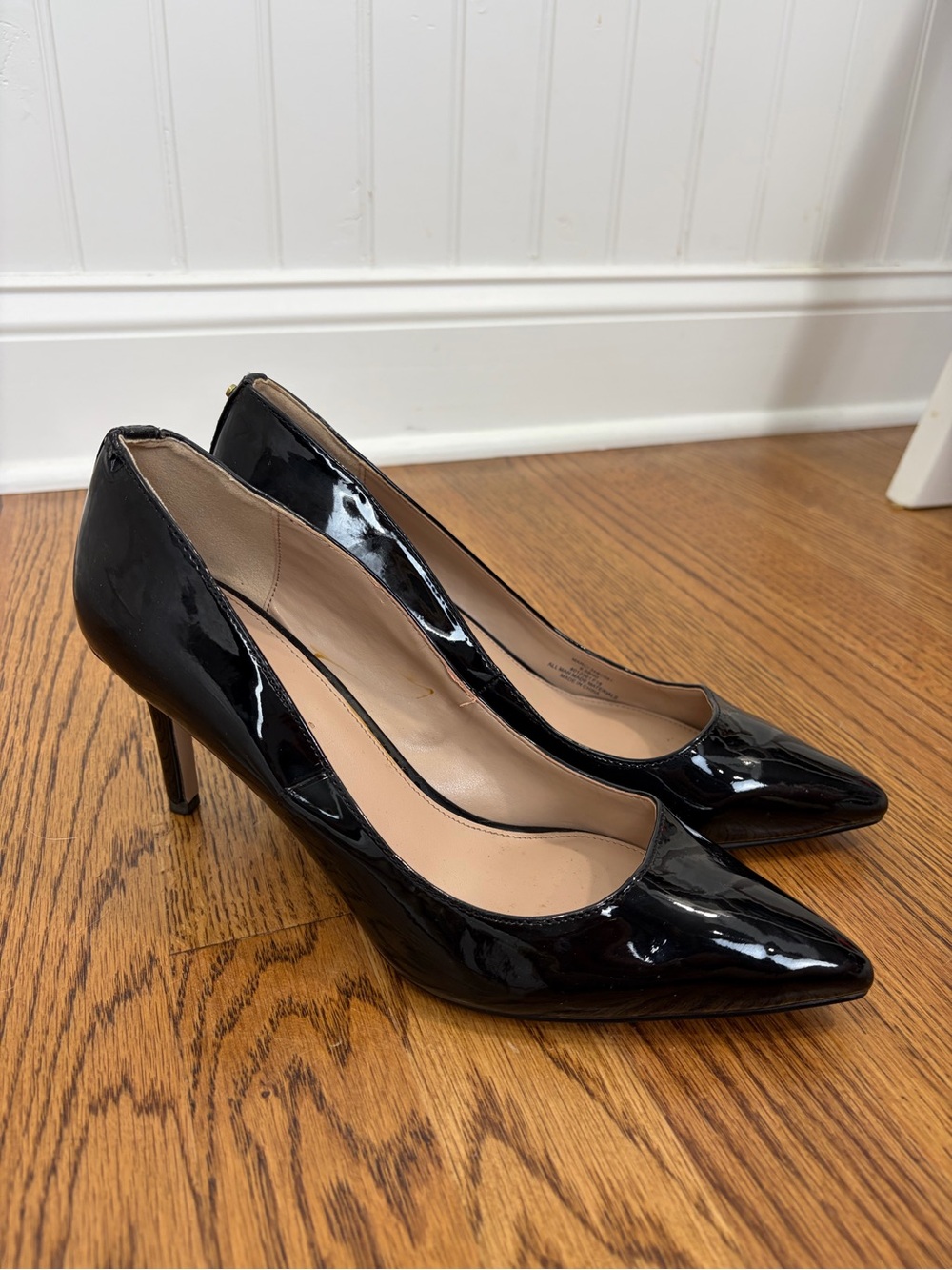 BCBGeneration Marci Black Patent Pointed-Toe Pumps (9.5)